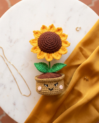 Sunflower Pot with Personalized Note