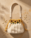🌹 Elegant Handmade Crochet SunFlower Bag