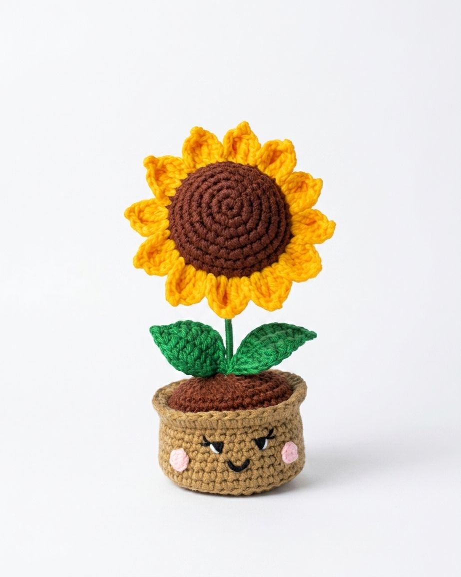 Sunflower Pot with Personalized Note