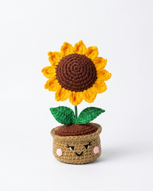 Sunflower Pot with Personalized Note