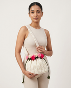🌹 Elegant Handmade Crochet Bag with Mix Rose