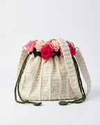 🌹 Elegant Handmade Crochet Bag with Mix Rose